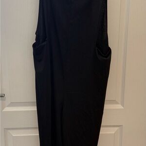 Black Sleeveless Dress with Pockets